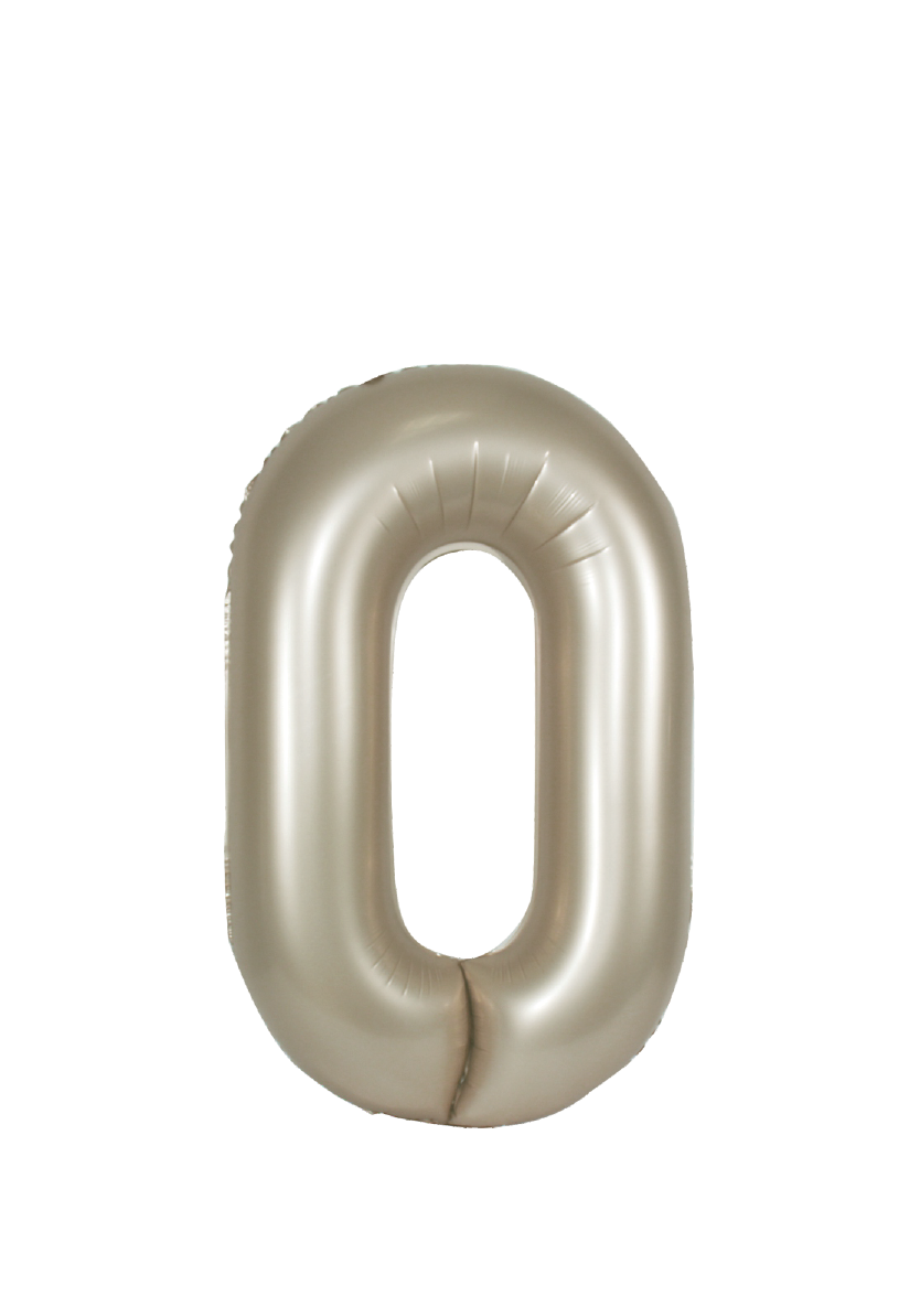 DecoChamp Champagne Gold Foil Number Balloons (0 to 9) - 34 in.