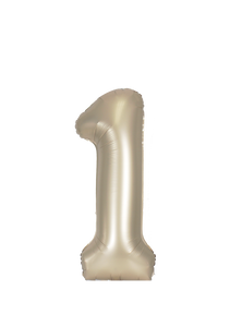 DecoChamp Champagne Gold Foil Number Balloons (0 to 9) - 34 in.