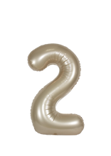 Load image into Gallery viewer, DecoChamp Champagne Gold Foil Number Balloons (0 to 9) - 34 in.