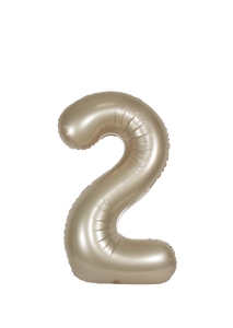 DecoChamp Champagne Gold Foil Number Balloons (0 to 9) - 34 in.