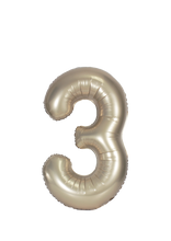 Load image into Gallery viewer, DecoChamp Champagne Gold Foil Number Balloons (0 to 9) - 34 in.