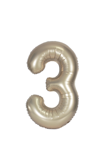 DecoChamp Champagne Gold Foil Number Balloons (0 to 9) - 34 in.