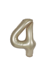 Load image into Gallery viewer, DecoChamp Champagne Gold Foil Number Balloons (0 to 9) - 34 in.