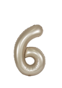 DecoChamp Champagne Gold Foil Number Balloons (0 to 9) - 34 in.