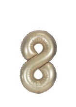 Load image into Gallery viewer, DecoChamp Champagne Gold Foil Number Balloons (0 to 9) - 34 in.