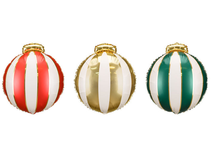 Christmas Ornament Foil Balloons 18in. - PartyDeco USA (3 pack)