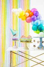 Cargar imagen en el visor de la galería, Cortina de fiesta con diseño de arcoíris pastel de 3 pies x 8 pies - PartyDeco USA