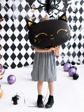Load image into Gallery viewer, Cute Black Cat Foil Balloon 19in. PartyDeco USA
