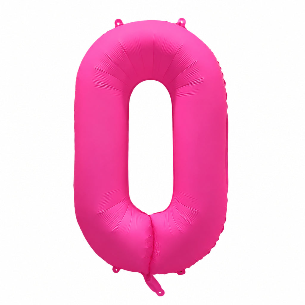 DecoChamp Neon Pink Number Balloons (0 to 9) - 34 in.