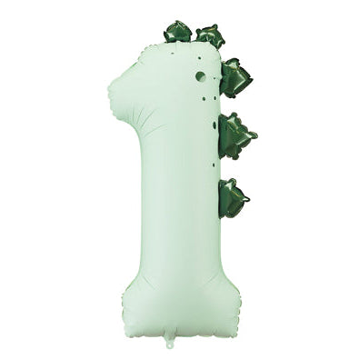 Dinosaur Number 1 Foil Balloon 36 in. PartyDeco USA