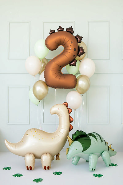 Dinosaur Number 2 Foil Balloon 36 in. PartyDeco USA