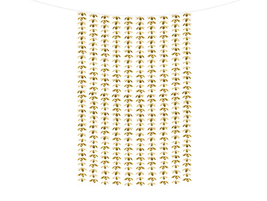 Gold Flower Backdrop Curtain 3' x 7' - PartyDeco USA