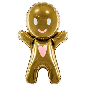 Cute Gingerbread Man Foil Balloon 24in.
