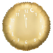 Load image into Gallery viewer, Gold Clock Foil Balloon 18 in. PartyDeco USA