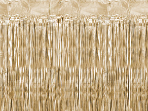 Champagne Gold Party Curtain 3' x 8' - PartyDeco USA