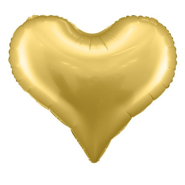 Globo de aluminio en forma de corazón dorado PartyDeco - 29 pulgadas