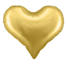 Load image into Gallery viewer, PartyDeco Gold Heart Shaped Foil Balloon - 29 in.