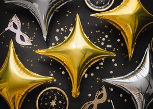 Gold Star Point Foil Balloon 18 in. PartyDeco USA