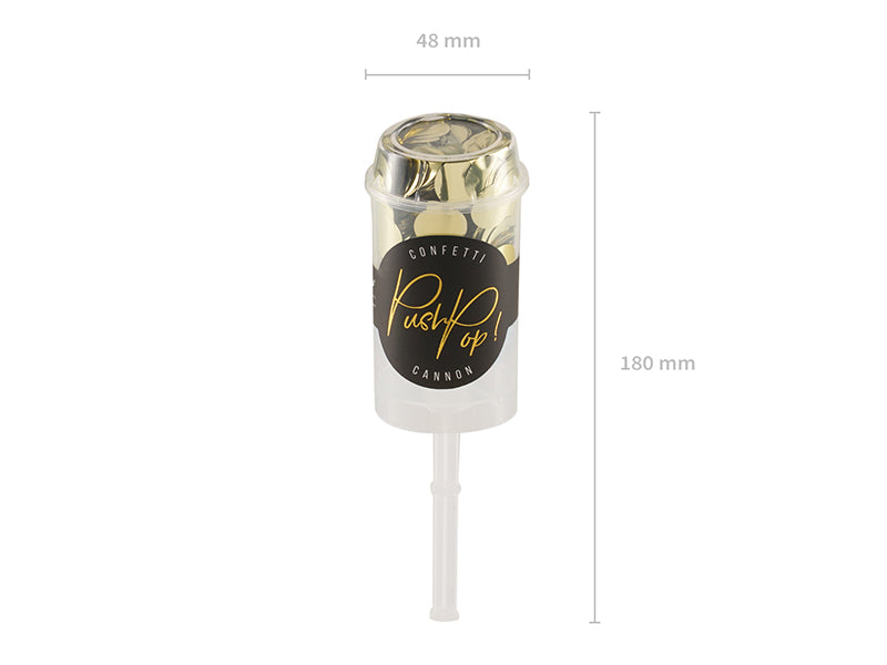 Gold Confetti Push Pop - PartyDeco USA