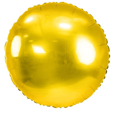 Gold Round Foil Balloon 18 in. - PartyDeco USA