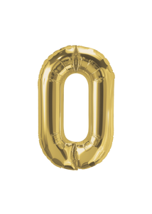 DecoChamp Gold Foil Number Balloons (0 to 9) - 34 in.