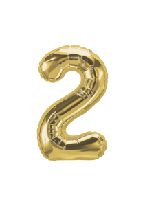 DecoChamp Gold Foil Number Balloons (0 to 9) - 34 in.