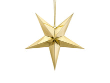 Load image into Gallery viewer, Gold Paper Star Decoration 18 in. PartyDeco USA