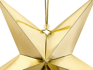 Gold Paper Star Decoration 18 in. PartyDeco USA