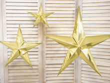 Cargar imagen en el visor de la galería, Decoración de estrella de papel dorada de 18 pulgadas PartyDeco USA