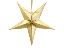 Load image into Gallery viewer, Gold Paper Star Decoration 28 in. PartyDeco USA