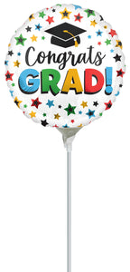 Congrats Grad Round 9 in. (Air Filled Only) | 2 pack