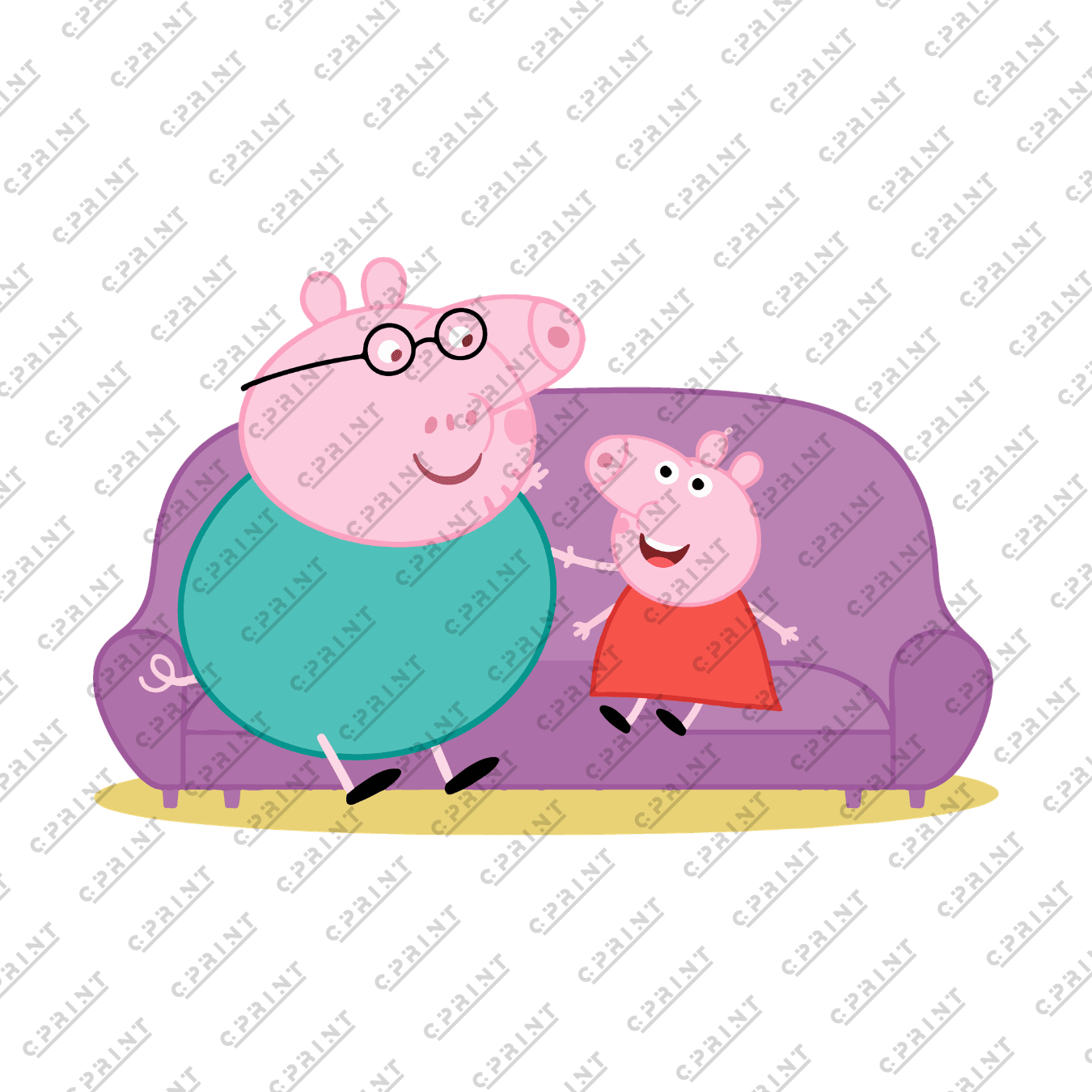 Grandpa Pig & Pepa Characters