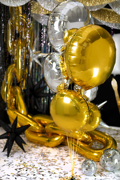 Gold Round Foil Balloon 18 in. - PartyDeco USA