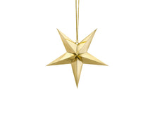Load image into Gallery viewer, Gold Paper Star Decoration 12 in. PartyDeco USA