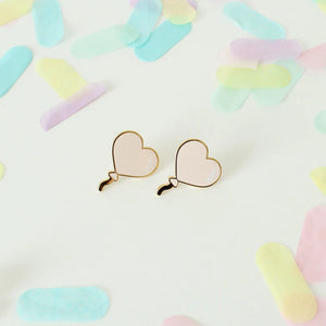 Heart Balloon Earrings - Blush