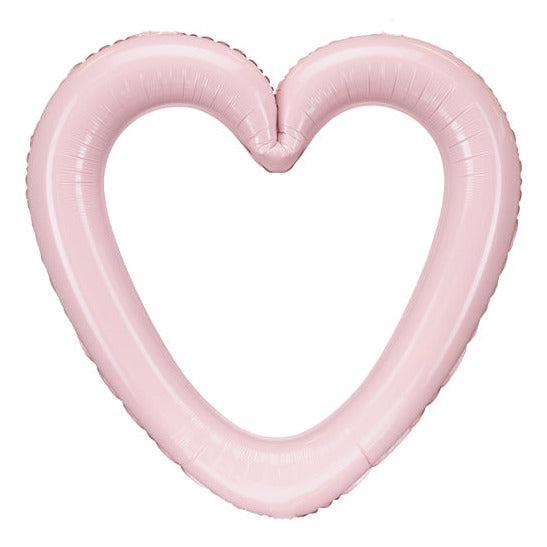 Pink Heart Frame Foil Balloon 29 in. PartyDeco USA