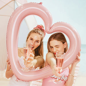 Pink Heart Frame Foil Balloon 29 in. PartyDeco USA