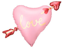Load image into Gallery viewer, Heart with Arrow Foil Balloon 30 in.