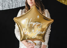 Load image into Gallery viewer, Happy New Year Gold Star Foil Balloon 20 in.