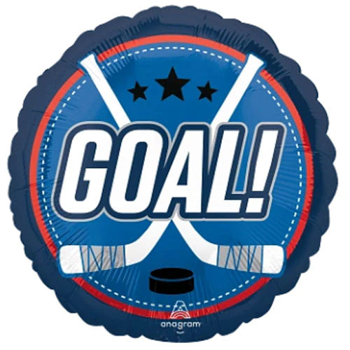 Hockey Goal Jumbo Round Foil Balloon 24 in.