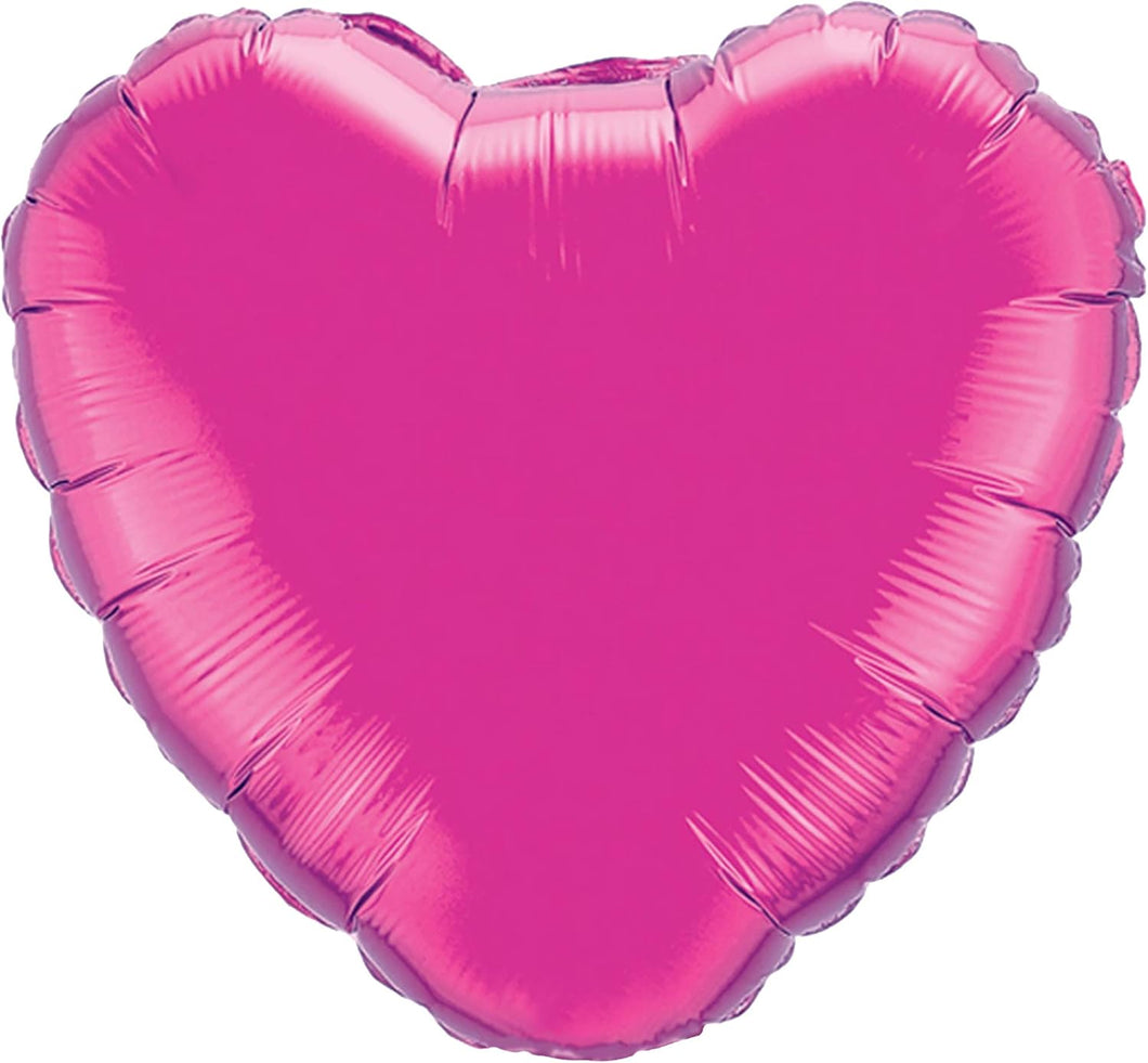 Solid Heart Shape Foil Magenta - 18 in.