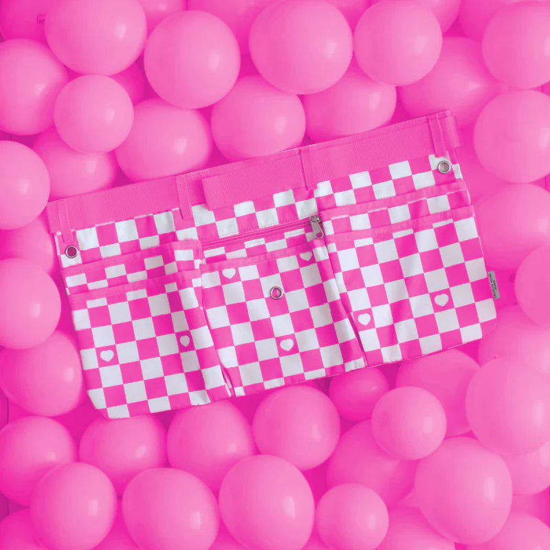 Maker Apron - Hot Pink and White Checkered