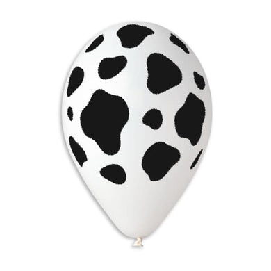 Cow Spots Balloon White-Black 12 in.
