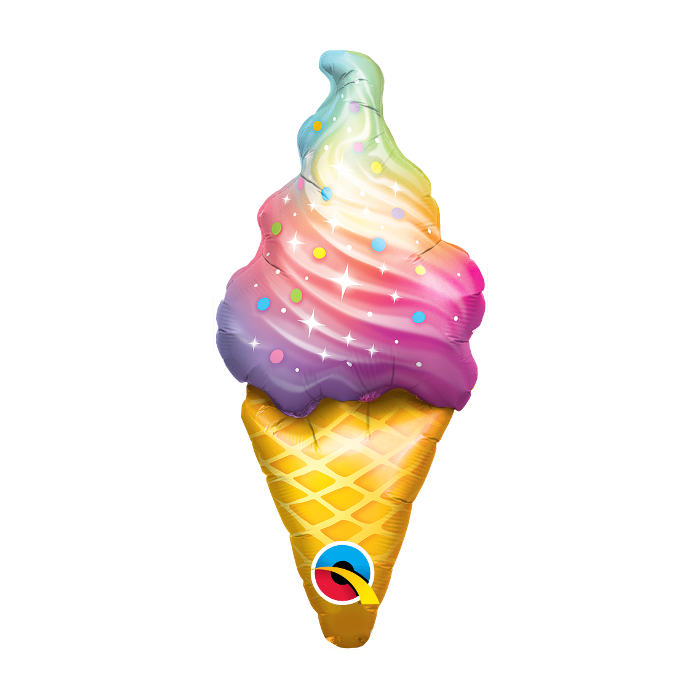 Helado Rainbow Swirl de 14 pulgadas (solo relleno con aire) | Paquete de 2