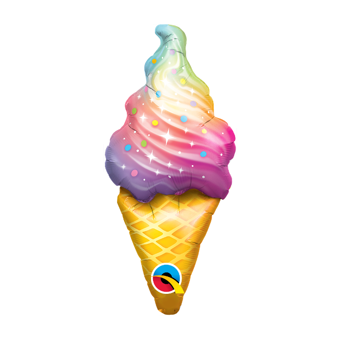 Rainbow Swirl Ice Cream 14 in. (Air Filled Only) | 2 pack
