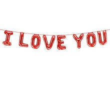 Load image into Gallery viewer, Red I Love You Banner Foil Balloon - 8.5 ft.