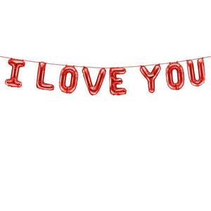 Red I Love You Banner Foil Balloon - 8.5 ft.