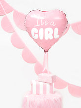 Load image into Gallery viewer, Its a Girl Pink Heart Foil Balloon 18 in.