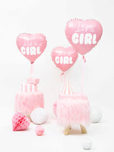 Load image into Gallery viewer, Its a Girl Pink Heart Foil Balloon 18 in.