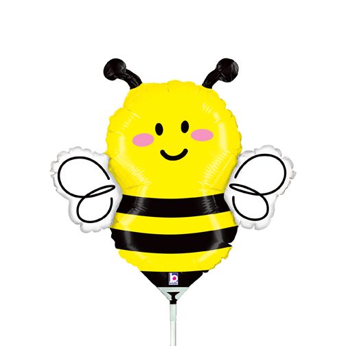 Globo de aluminio con forma de abeja de 14 pulgadas (solo inflado con aire) | Paquete de 2